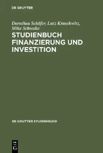 Cover of Studienbuch Finanzierung und Investition
