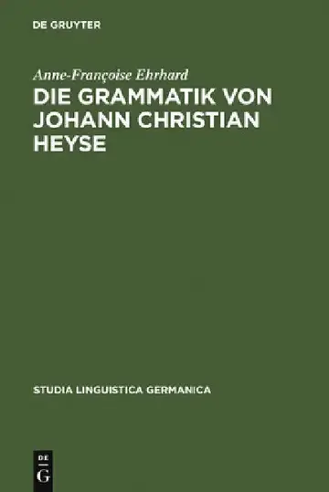 Cover of Die Grammatik von Johann Christian Heyse
