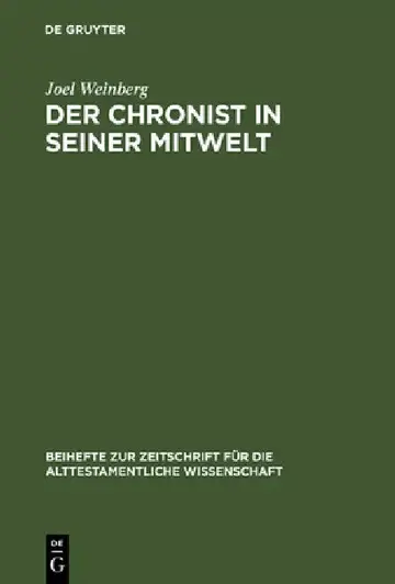 Cover of Der Chronist in seiner Mitwelt