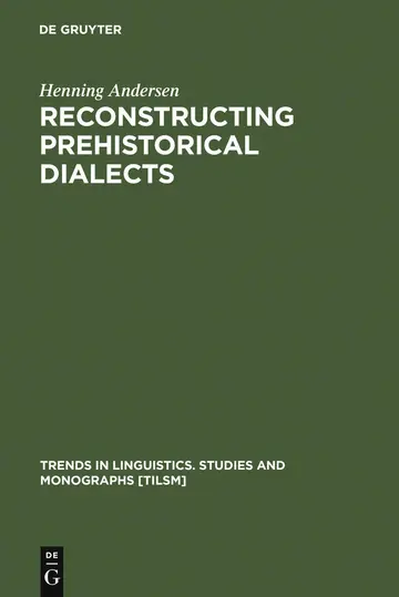 Cover of Reconstructing Prehistorical Dialects
