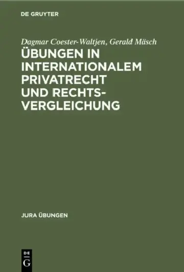 Cover of Übungen in Internationalem Privatrecht Und Rechtsvergleichung