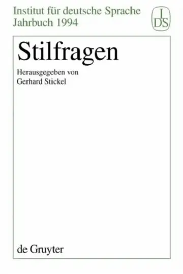 Cover of Stilfragen