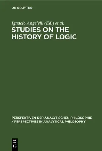 Cover of Studies on the History of Logic