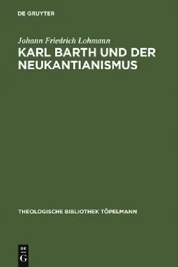 Cover of Karl Barth Und Der Neukantianismus