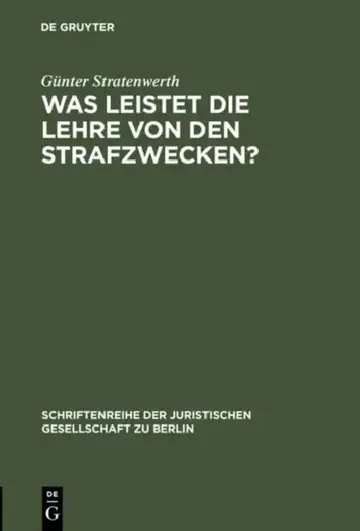 Cover of Was leistet die Lehre von den Strafzwecken?