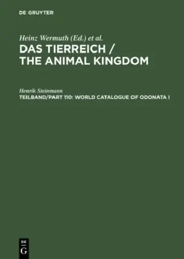 Cover of World Catalogue of Odonata I