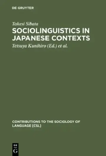 Cover of Sociolinguistics in Japanese Contexts