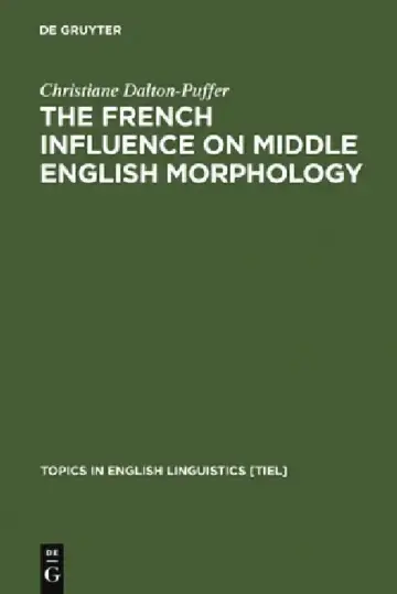 Cover of The French Influence on Middle English Morphology