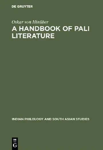 Cover of A Handbook of Pali Literature