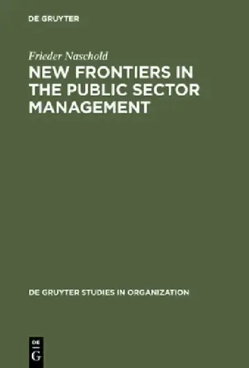 Cover of New Frontiers in the Public Sector Management