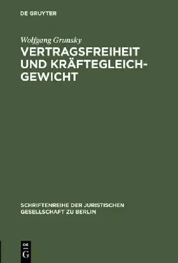 Cover of Vertragsfreiheit und Kräftegleichgewicht