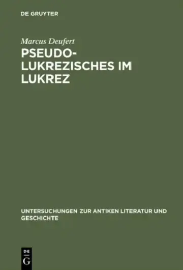 Cover of Pseudo-Lukrezisches Im Lukrez