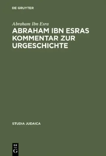 Cover of Abraham Ibn Esras Kommentar Zur Urgeschichte