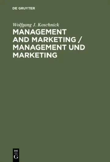 Cover of Management and Marketing/Management Und Marketing