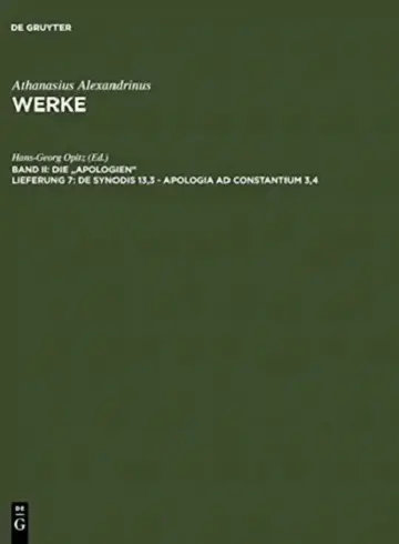 Cover of de Synodis 13,3 - Apologia AD Constantium 3,4