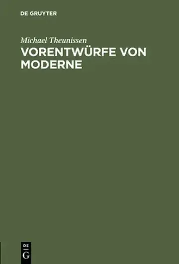 Cover of Vorentwurfe Von Moderne