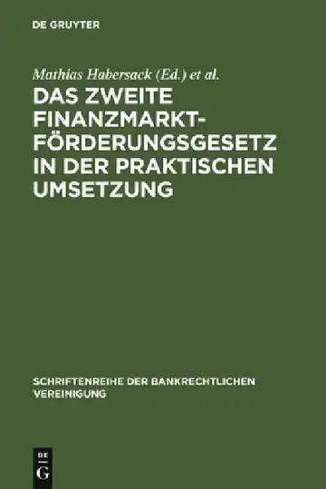 Cover of Das Zweite Finanzmarktförderungsgesetz in der praktischen Umsetzung