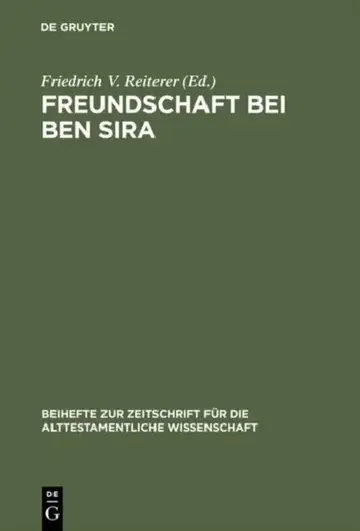 Cover of Freundschaft bei Ben Sira