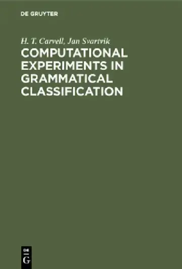 Cover of Computational Experiments in Grammatical Classification