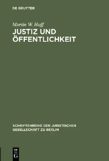 Cover of Justiz und Öffentlichkeit