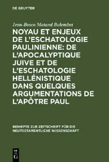 Cover of Noyau et enjeux de l'eschatologie paulinienne