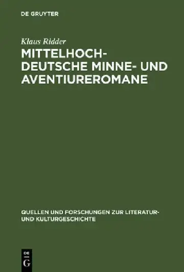Cover of Mittelhochdeutsche Minne- Und Aventiureromane