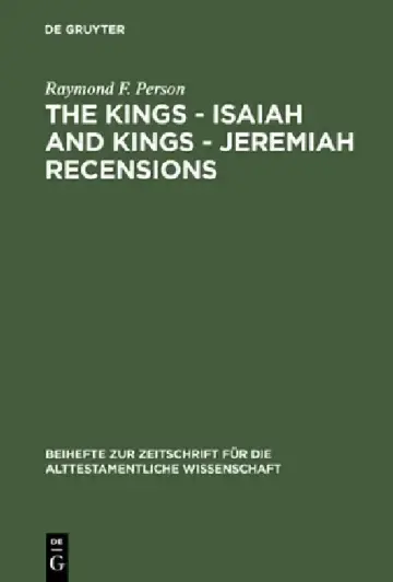 Cover of The Kings - Isaiah and Kings - Jeremiah Recensions