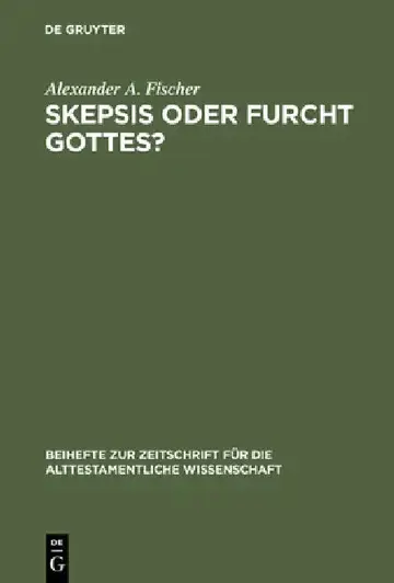 Cover of Skepsis Oder Furcht Gottes?