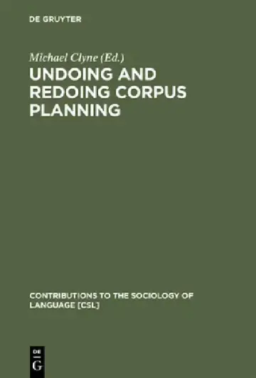 Cover of Undoing and Redoing Corpus Planning