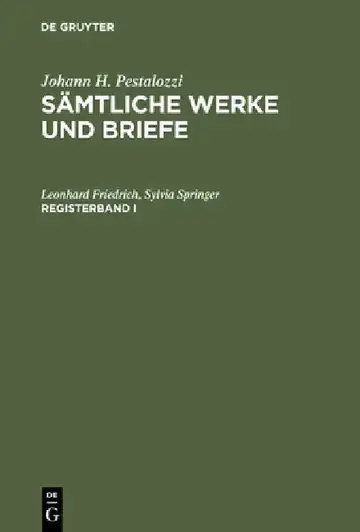 Cover of Sämtliche Werke und Briefe. Registerband 1