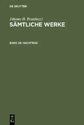 Cover of Nachtrag