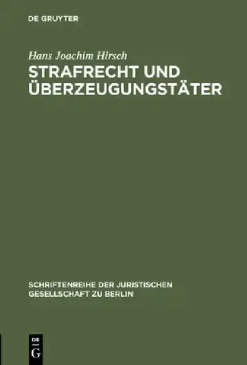 Cover of Strafrecht und Überzeugungstäter