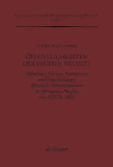 Cover of Öffentlichkeiten der Frühen Neuzeit