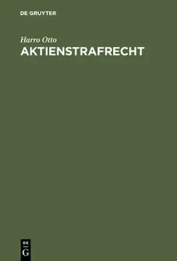 Cover of Aktienstrafrecht