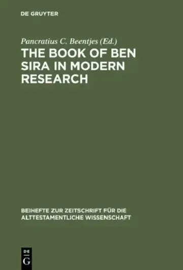 Cover of The Book of Ben Sira in Modern Research
