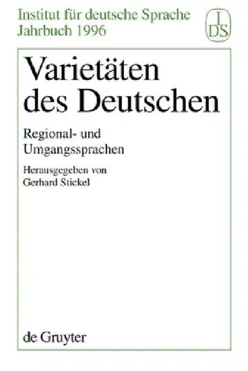 Cover of Varietäten des Deutschen
