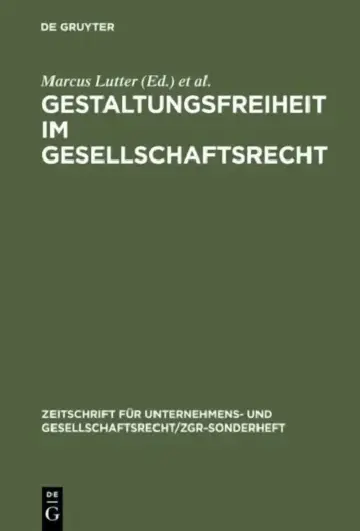 Cover of Gestaltungsfreiheit Im Gesellschaftsrecht