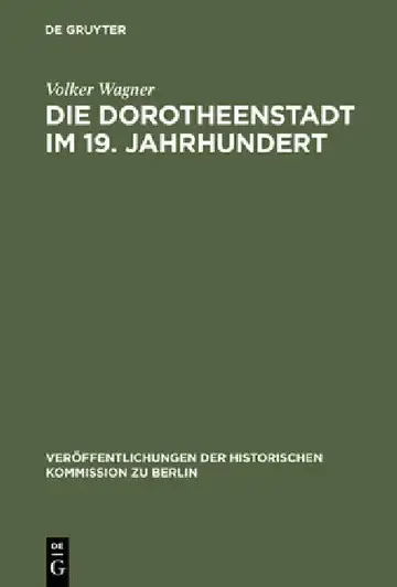 Cover of Die Dorotheenstadt im 19. Jahrhundert