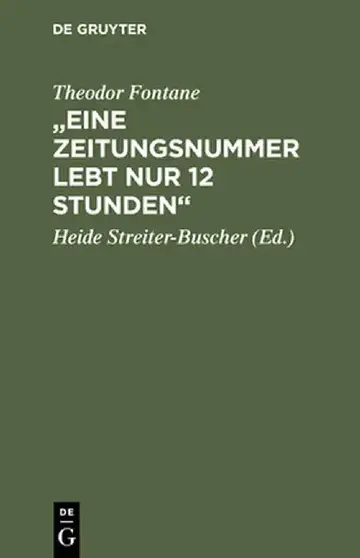 Cover of "Eine Zeitungsnummer Lebt Nur 12 Stunden"