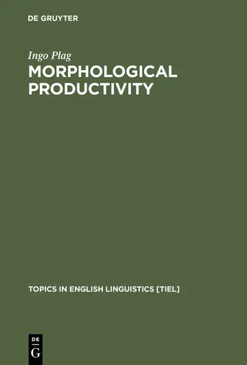 Cover of Morphological Productivity