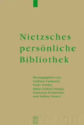 Cover of Nietzsches Persönliche Bibliothek