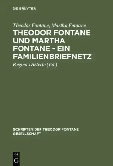 Cover of Theodor Fontane und Martha Fontane - Ein Familienbriefnetz