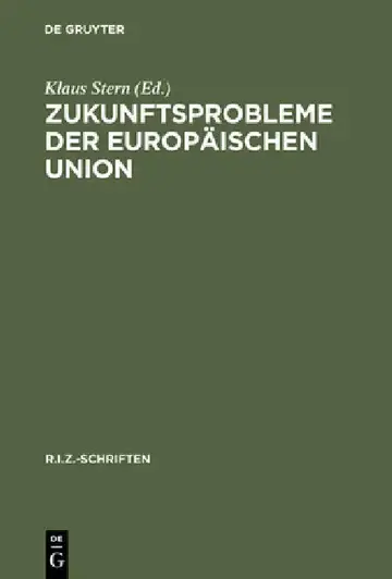Cover of Zukunftsprobleme der Europäischen Union