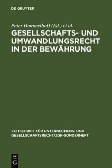 Cover of Gesellschafts- und Umwandlungsrecht in der Bewährung