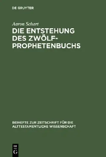 Cover of Die Entstehung des Zwölfprophetenbuchs