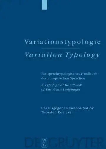 Cover of Variationstypologie / Variation Typology