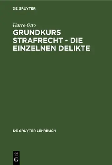 Cover of Grundkurs Strafrecht - Die Einzelnen Delikte