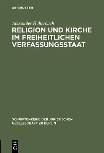 Cover of Religion und Kirche im freiheitlichen Verfassungsstaat