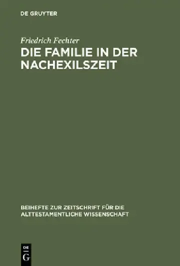 Cover of Die Familie in der Nachexilszeit
