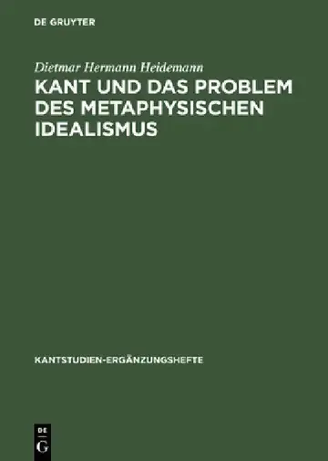 Cover of Kant Und Das Problem Des Metaphysischen Idealismus